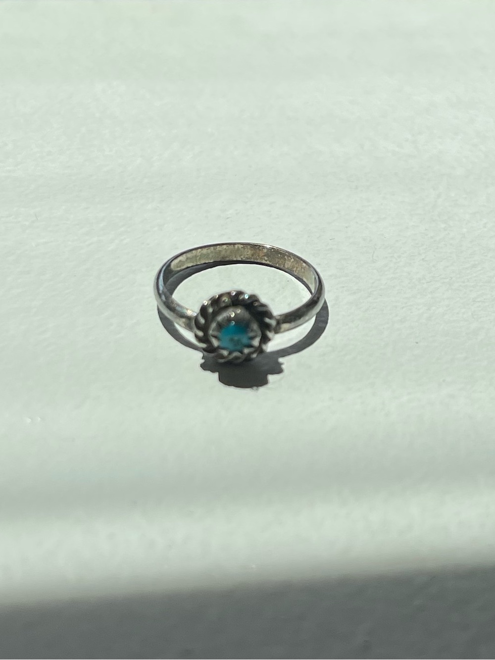 Baby / Kids Sterling Silver Ring with Turquoise Stone